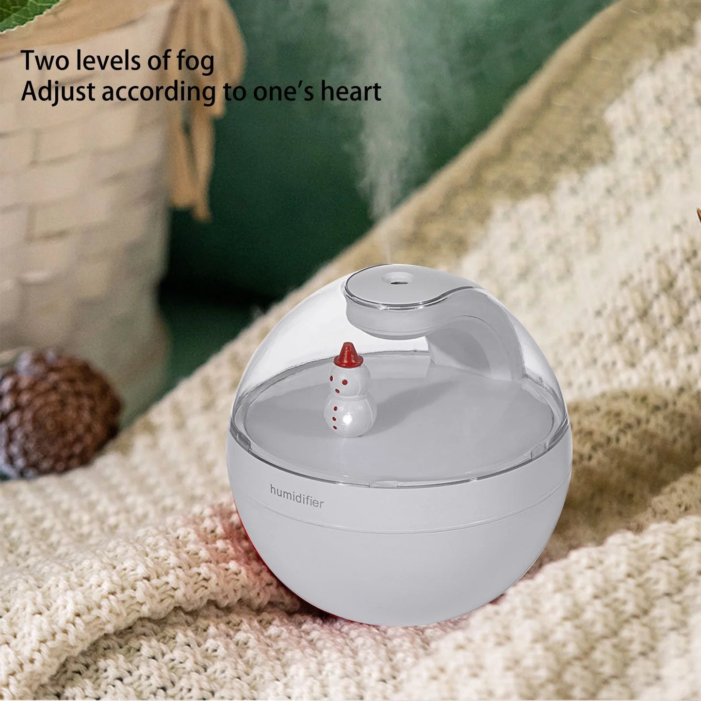 Bedroom Mini Humidifier,Smart Cool Mist Top Fill Humidifiers for Bedroom with Sensor Rechargeable Portable Desktop Hydrating Humidifier, Indoor Desk Humidifier, Car Home Humidifier