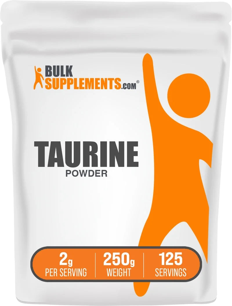 Bulksupplements Taurine Powder - Gluten Free, 2G per Serving - 1 Kilogram (2.2 Lbs) - 500 Servings