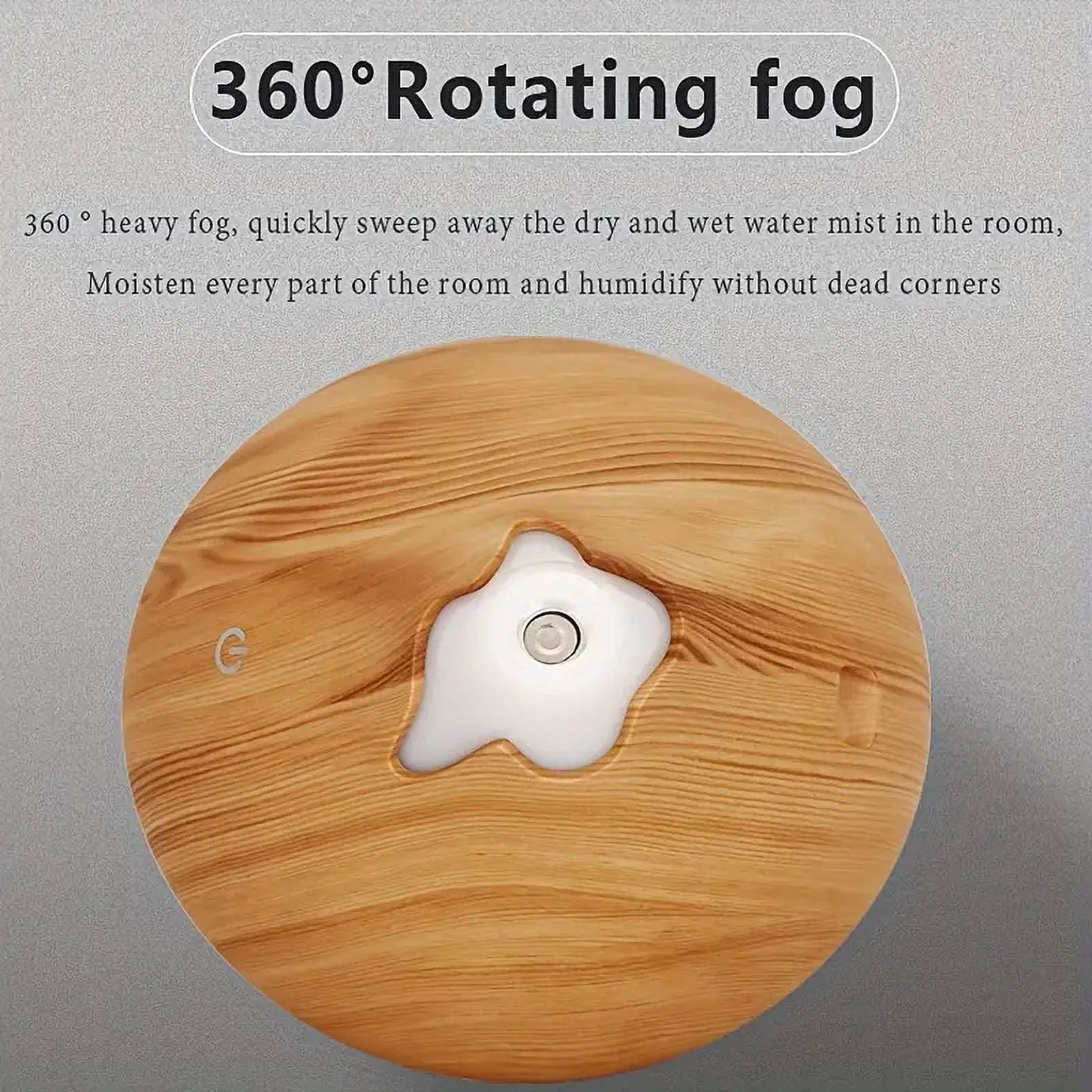 Portable Diffuser Humidifier,Diffusers for Essential Oils,350Ml,Deep Wood Grain