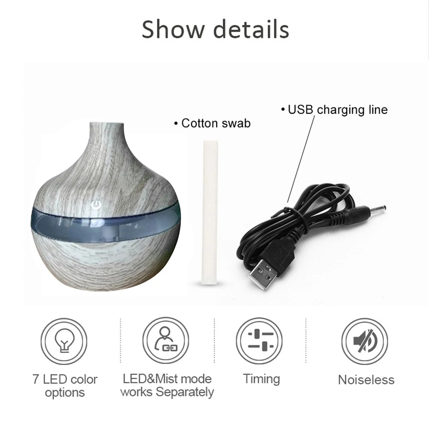 Aroma Essential Oil Diffuser LED Aroma Aromatherapy Humidifier on Clearance