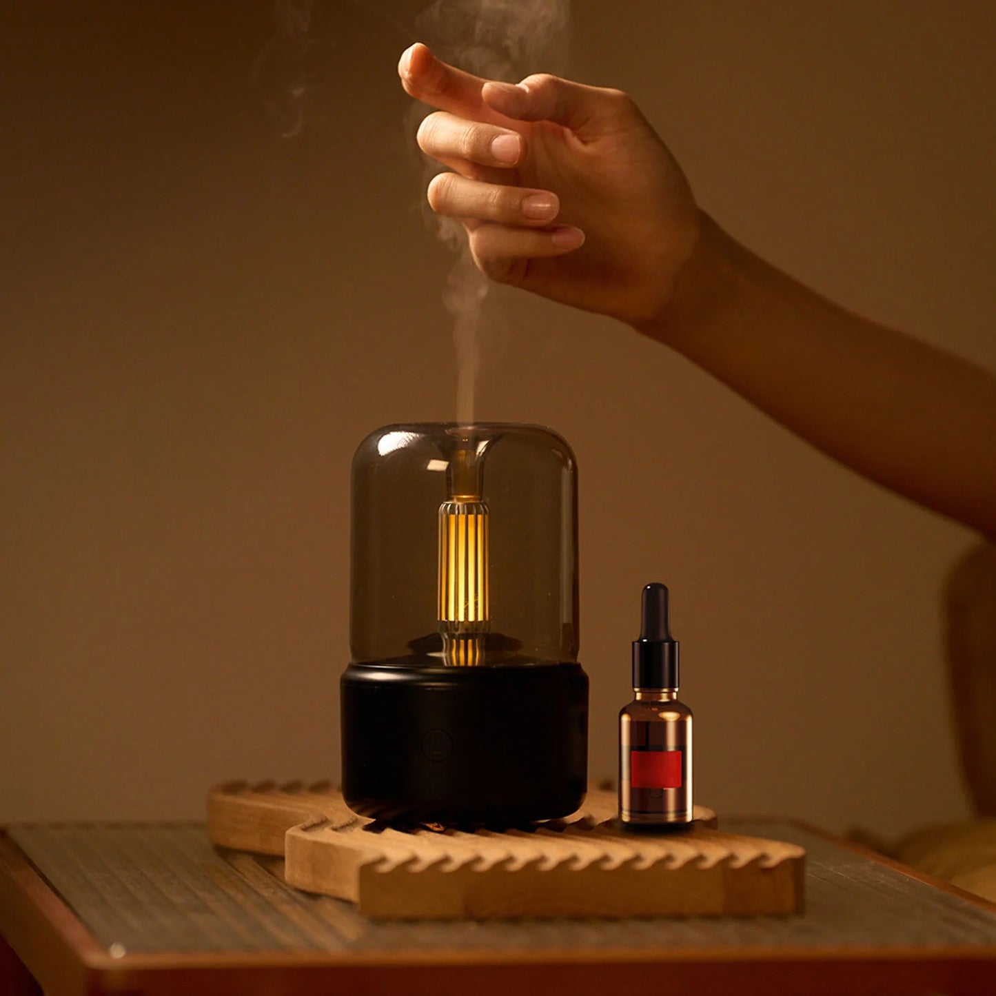 Candle Aroma Diffuser Usb Desktop Candle Home Humidifier Comes with 10Ml Essential Oil on Clearance