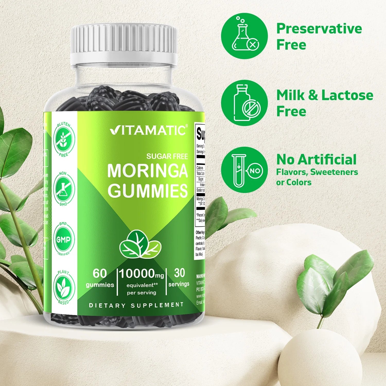 Irish Sea Moss Gummies - 3000 Mg - 60 Vegan Gummies - Made with Bladderwrack & Burdock Root - Seamoss Supplement for Thyroid, Energy, Immune Support
