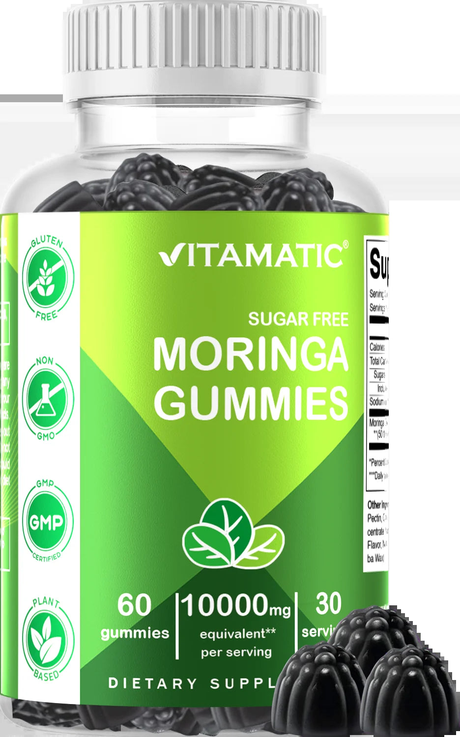 Irish Sea Moss Gummies - 3000 Mg - 60 Vegan Gummies - Made with Bladderwrack & Burdock Root - Seamoss Supplement for Thyroid, Energy, Immune Support