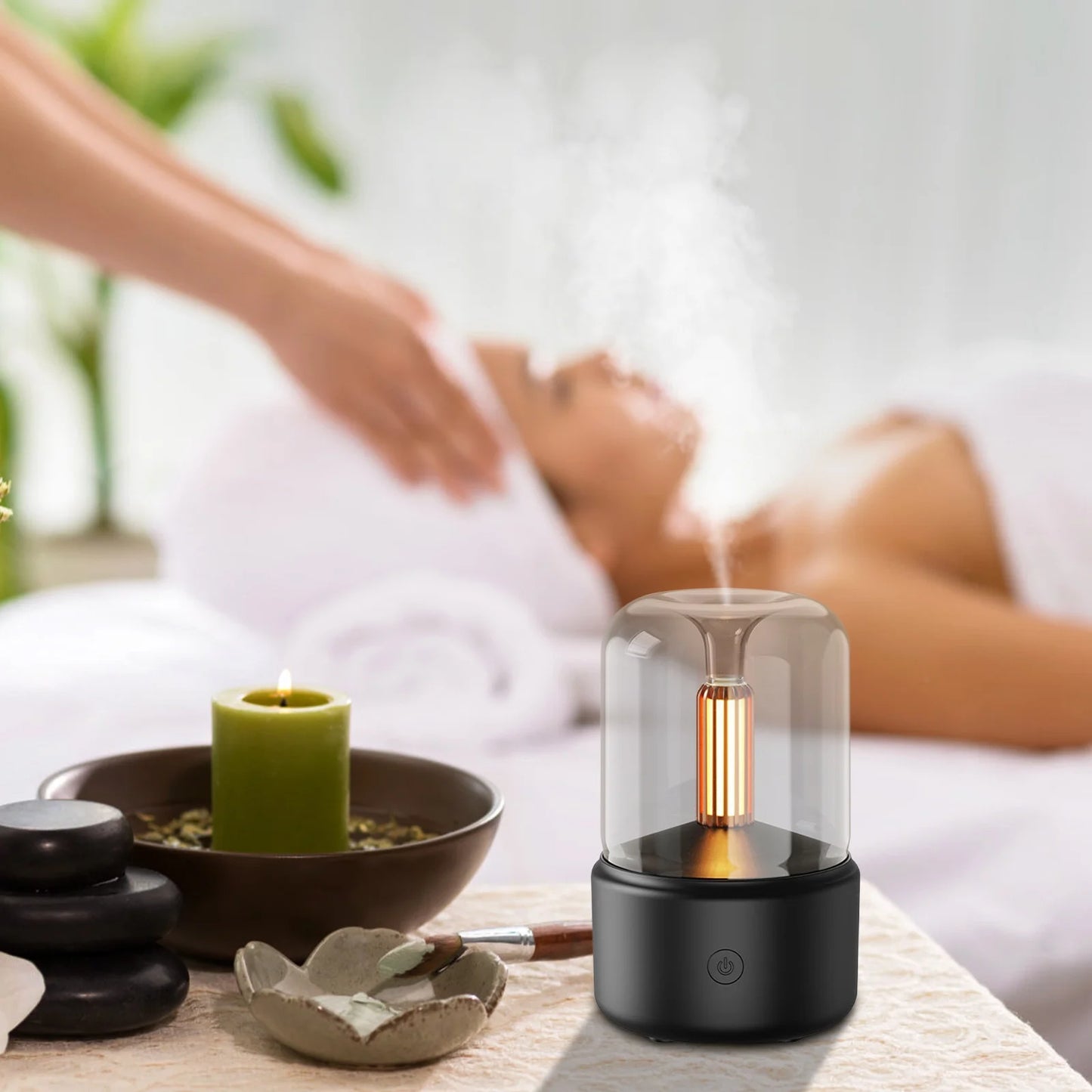 Candle Aroma Diffuser Usb Desktop Candle Home Humidifier Comes with 10Ml Essential Oil on Clearance