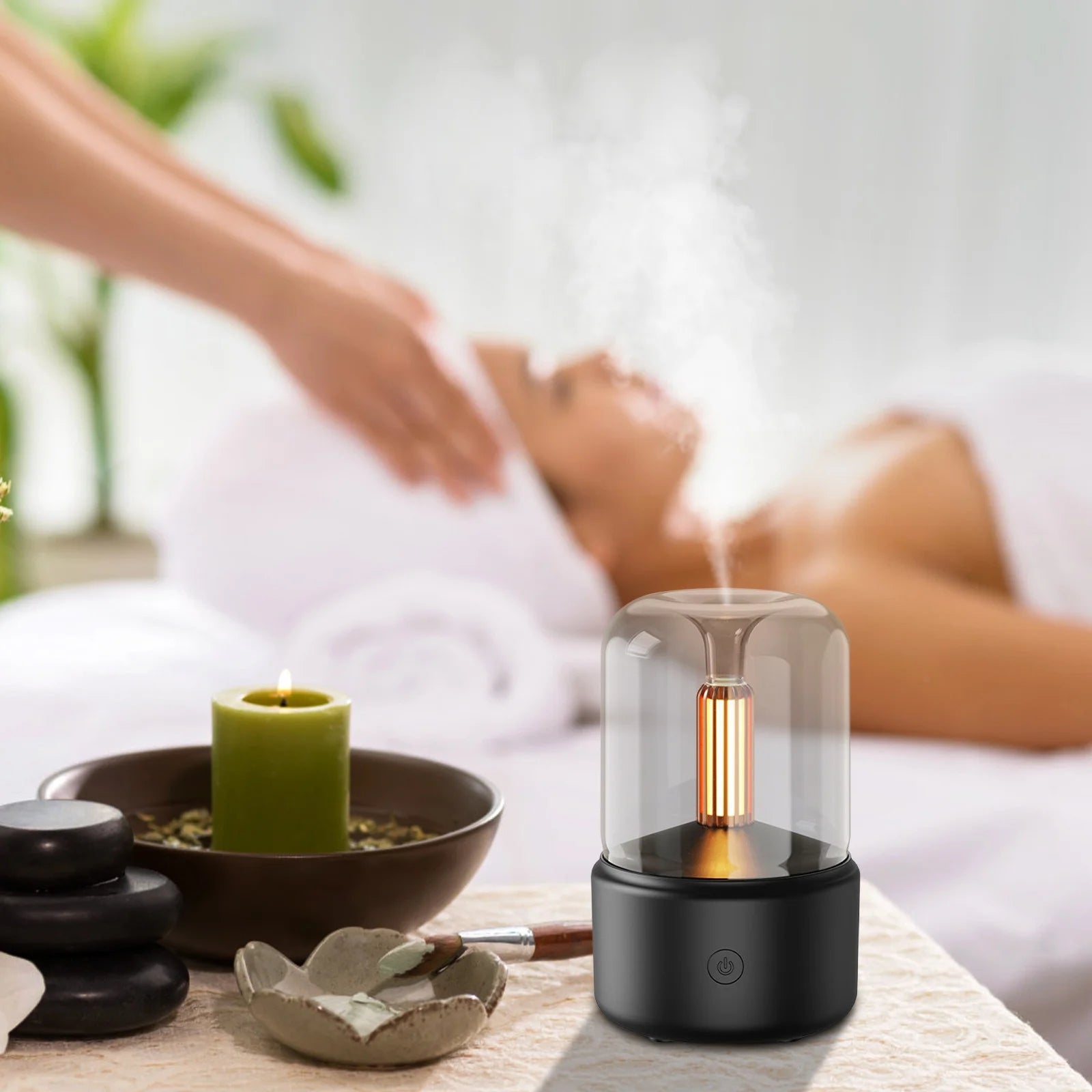 Candle Aroma Diffuser Usb Desktop Candle Home Humidifier Comes with 10Ml Essential Oil on Clearance