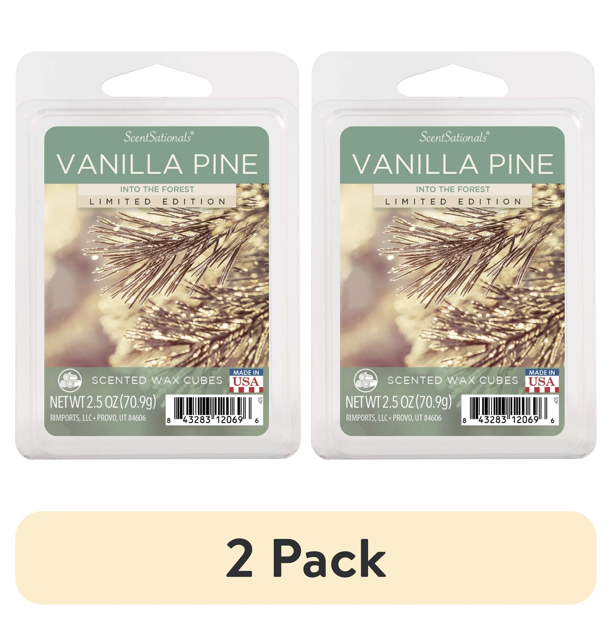 (2 Pack) Vanilla Pine Scented Wax Melts, , 2.5 Oz (1-Pack)
