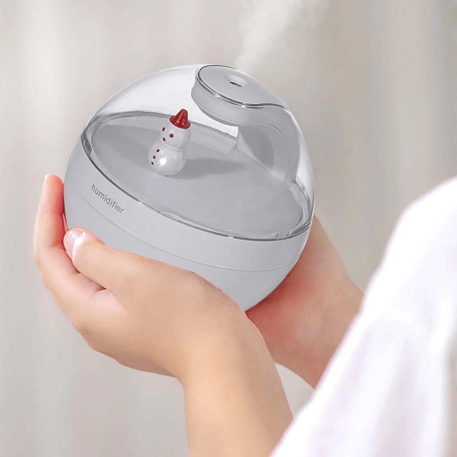 Bedroom Mini Humidifier,Smart Cool Mist Top Fill Humidifiers for Bedroom with Sensor Rechargeable Portable Desktop Hydrating Humidifier, Indoor Desk Humidifier, Car Home Humidifier