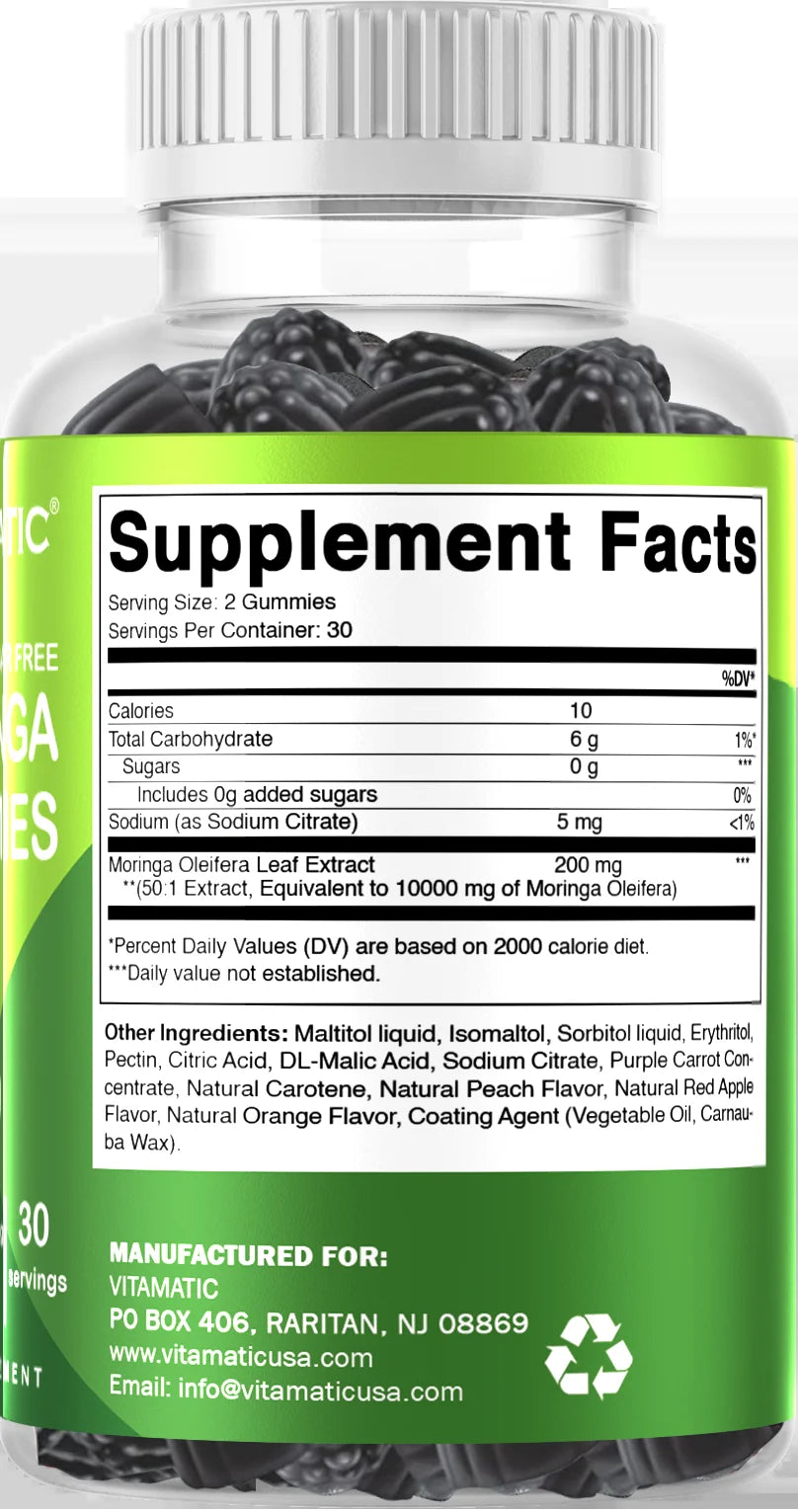 Irish Sea Moss Gummies - 3000 Mg - 60 Vegan Gummies - Made with Bladderwrack & Burdock Root - Seamoss Supplement for Thyroid, Energy, Immune Support