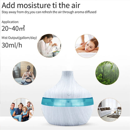 5V Wood Grain Household Humidifier Colorful Aromatherapy Machine USB Humidifier Vehicle Mounted Atomizer Humidifying Stick on Clearance